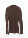 OUDE WAAG Fall/Winter 2025 Reversible Ribbed Wool Knit Top OW-OW-25AW-KT15W1BR440-KF Coffee Brown